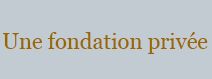 Fondation privée
